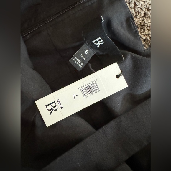 Banana Republic Women’s Black Square Neck Midi Dress - Sz 8 Tall - Picture 5 of 7